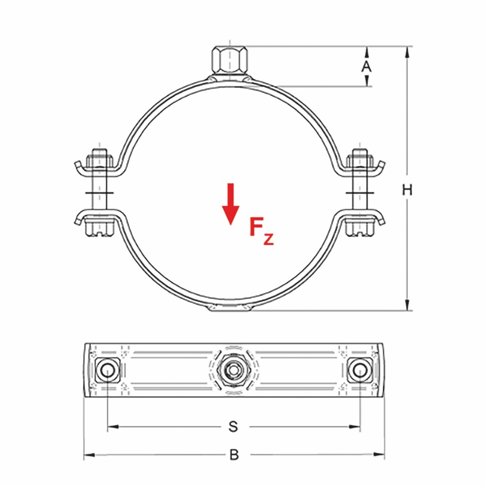 Collare HDC 30/3.0 M10 76-81 2 1/2" (Conf 25pz)
