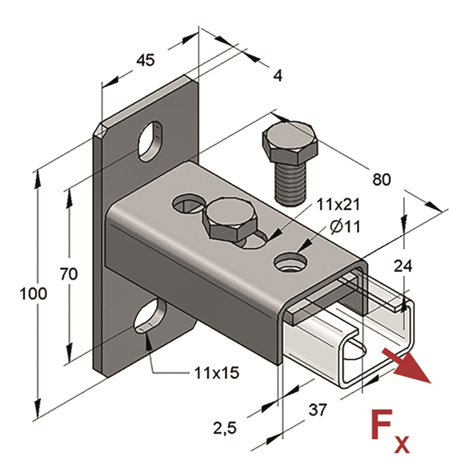 Piastra di Base per Binari 35/Stex 35 Verticale (Conf 25pz)