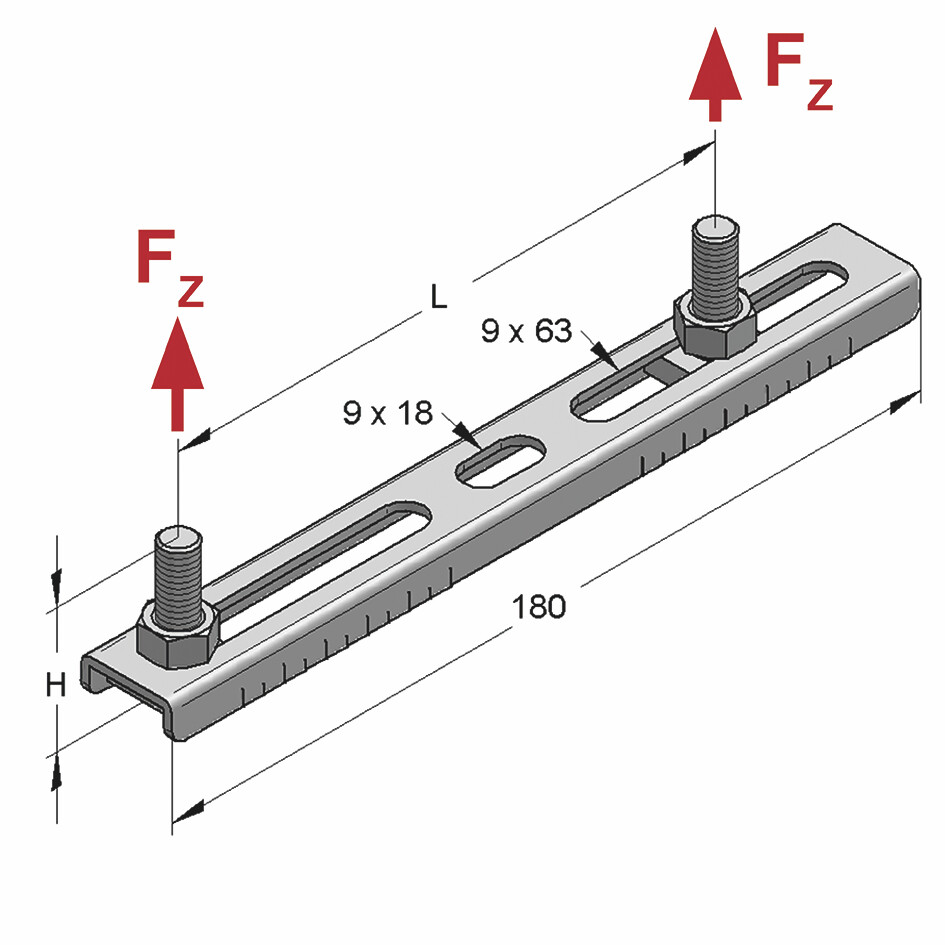 Supporto Doppio Regolabile VSG M8x40 (Conf 50pz)