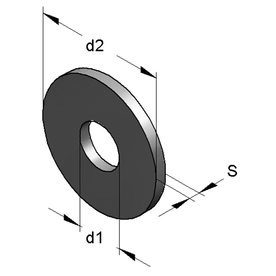 Rondella Piana M8 (Conf 100pz)