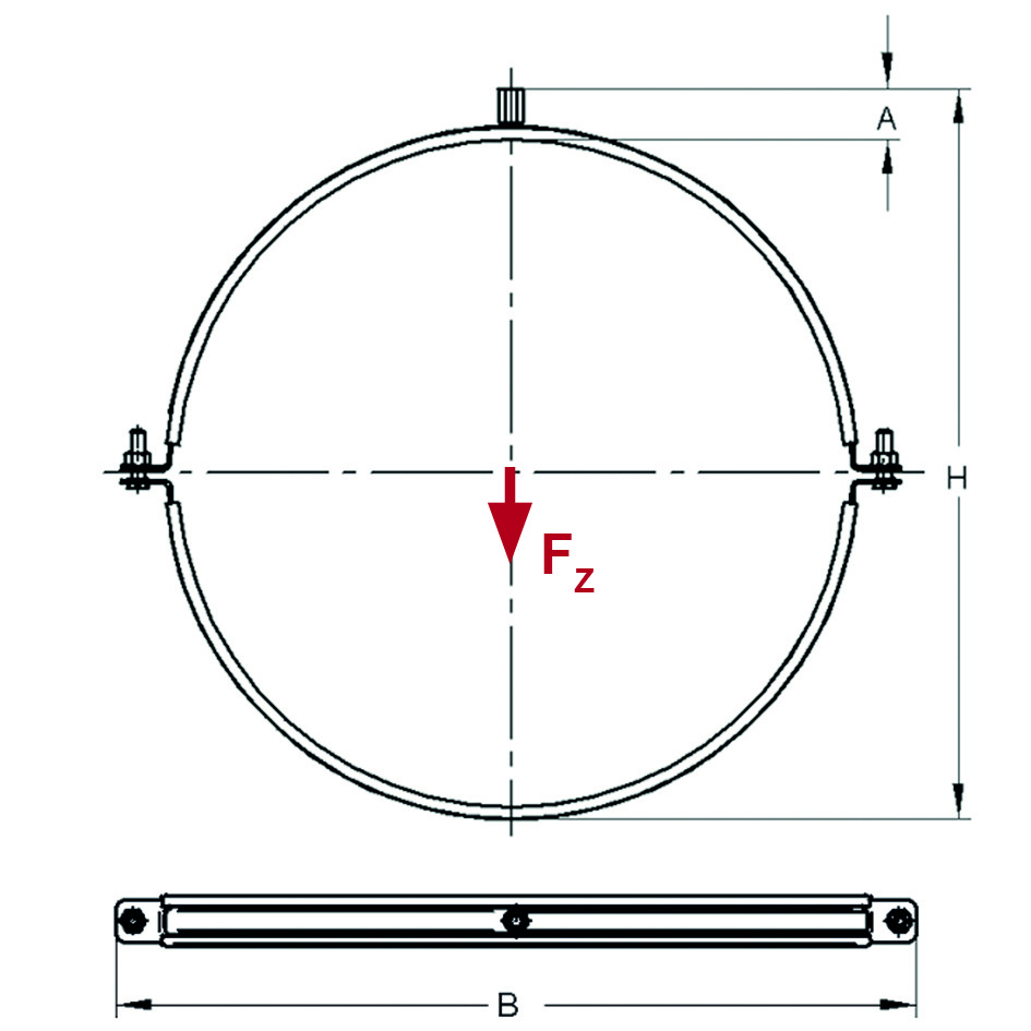 Collare Ventus M8 DN280 285mm (1pz)