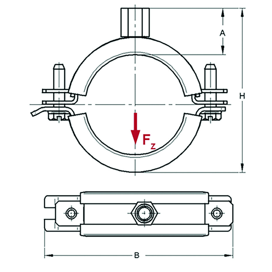 Collare Omnia MB cG M8/M10 30-35 1" TSP (Conf 100pz)