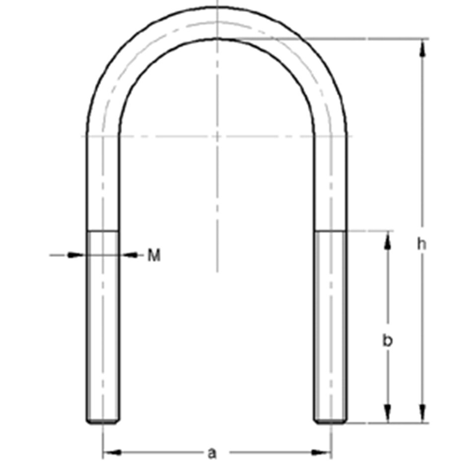 U-BOLT Filettato M12 6" ZnNI