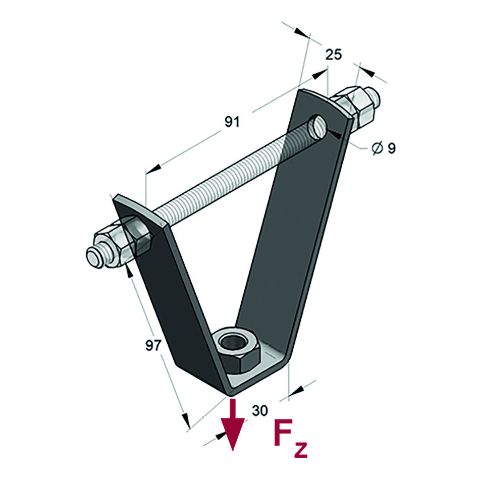 Supporto a Trapezio M10 Inox A2