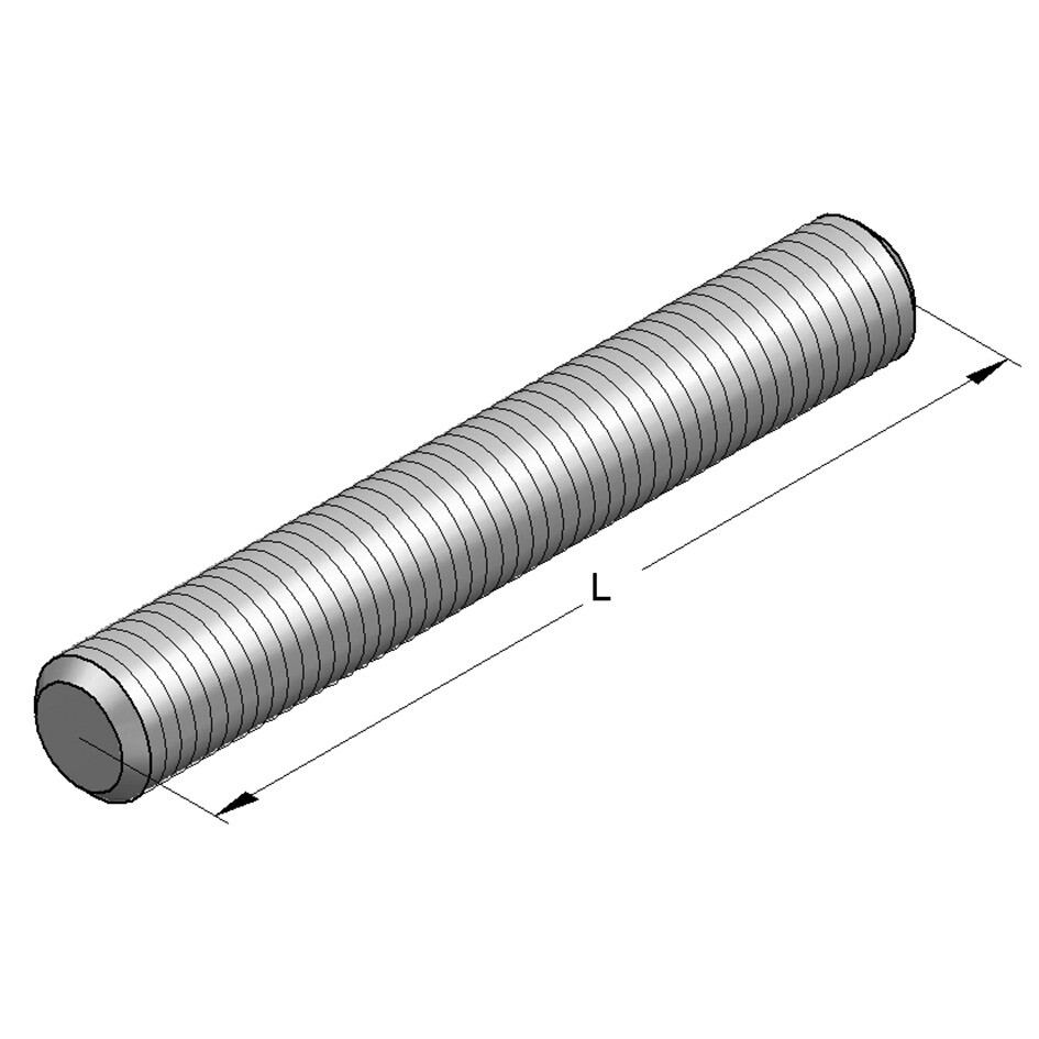 Tronchetto Filettato L=30mm M8 Inox A2 (Conf 100pz)