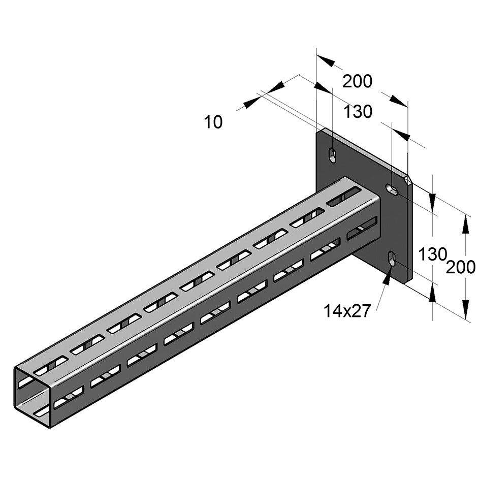 Mensola in Profilo CENTUM XL80 L=1440
