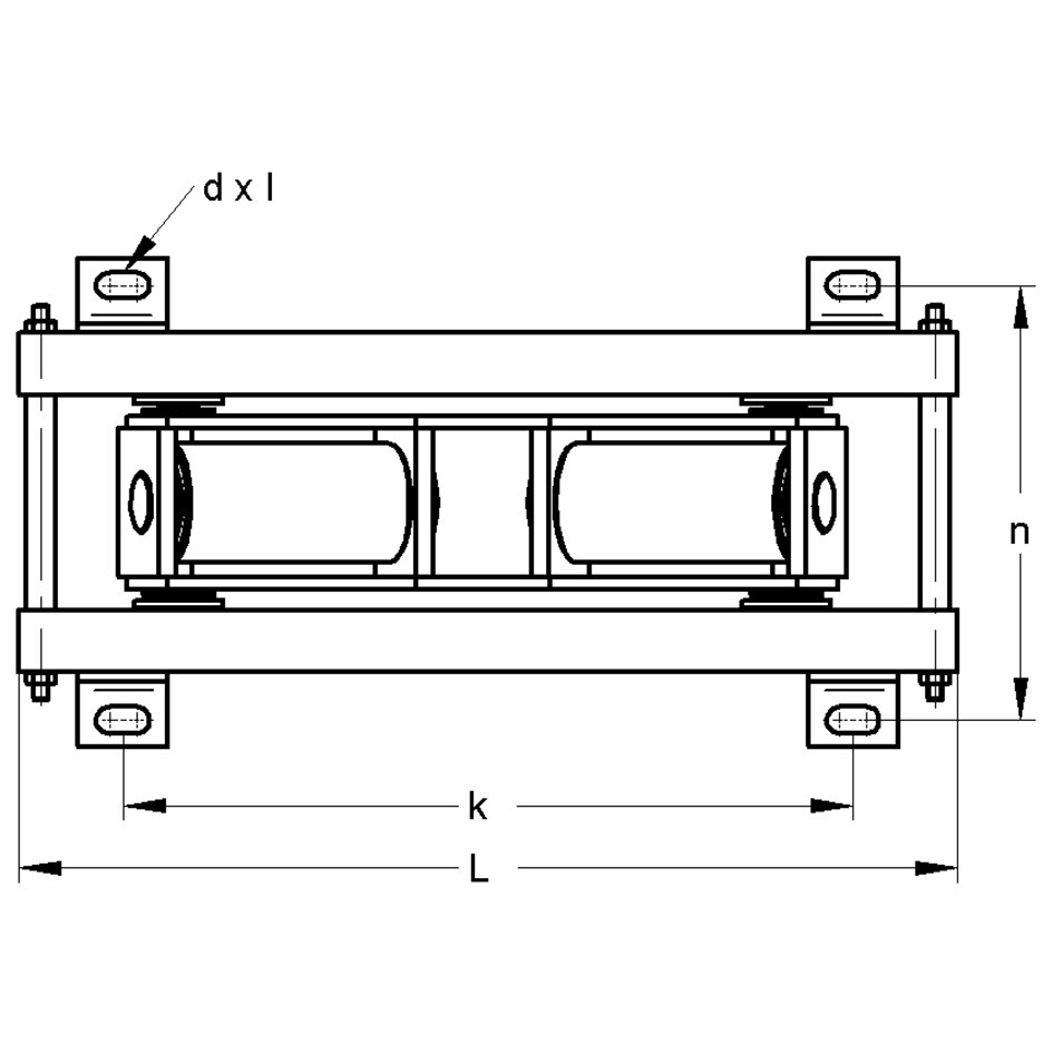 Supporto A Rulli Doppio Assiale 219-406mm