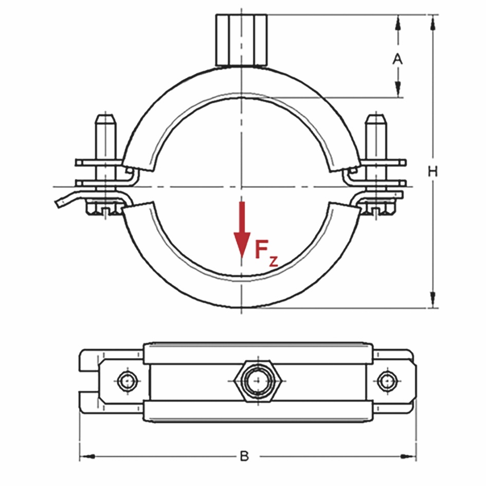 Collare Omnia MB cS M10/M12 164-168 6" (Conf 25pz)