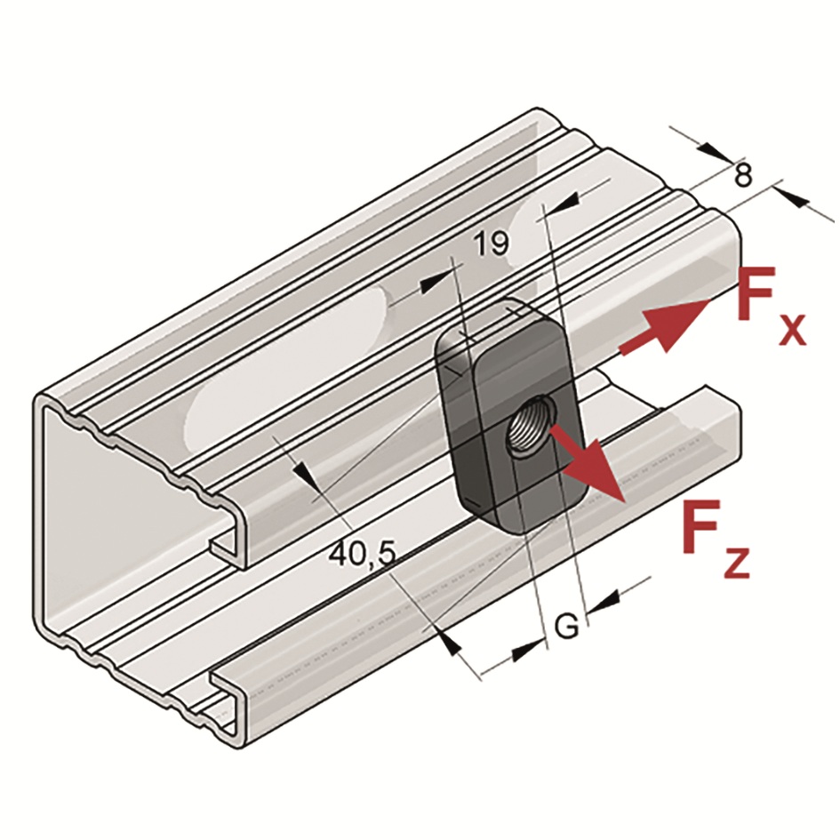 Piastra Filettata M8 (8mm) (Conf 100pz)
