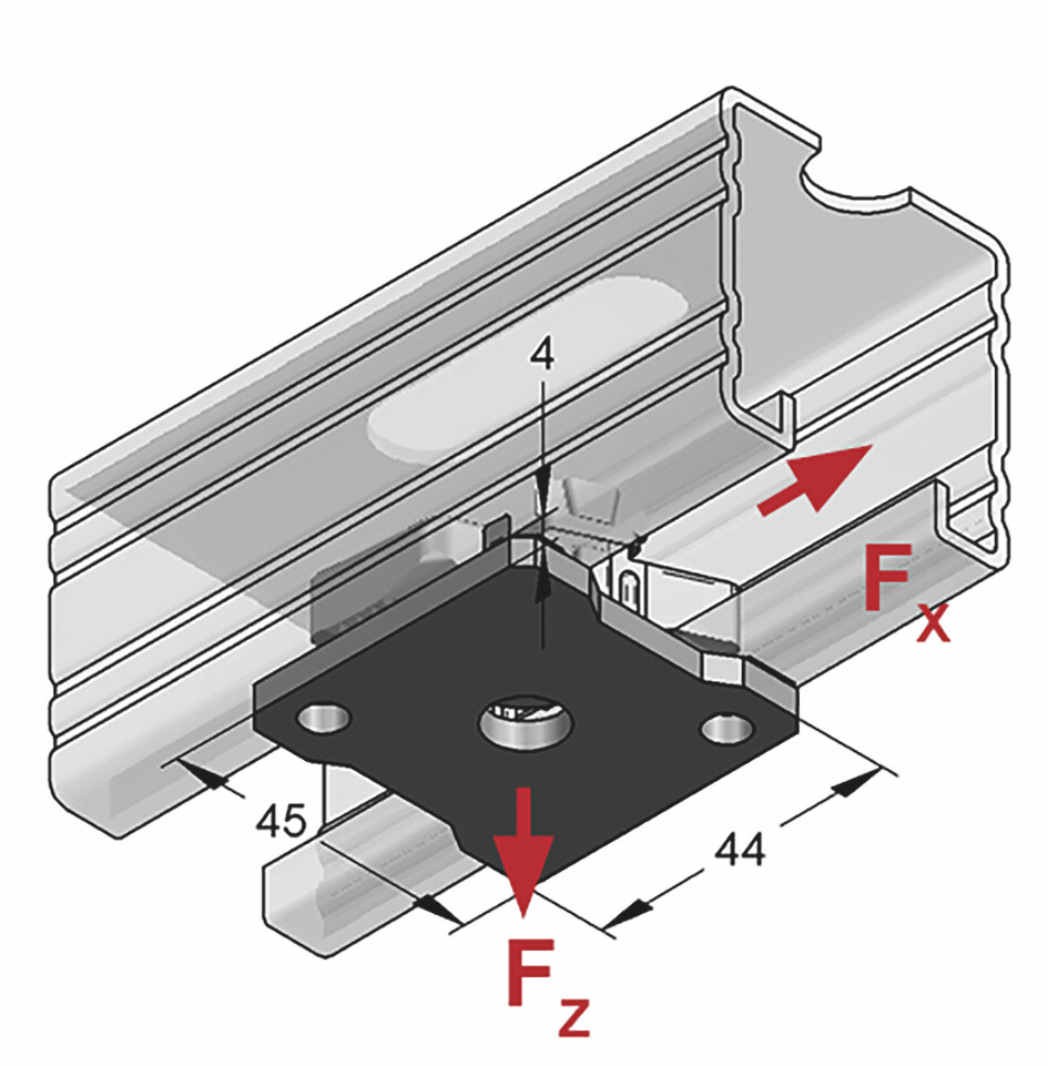 Piastra Filettata GP Stex 45 M10 (Conf 30pz)