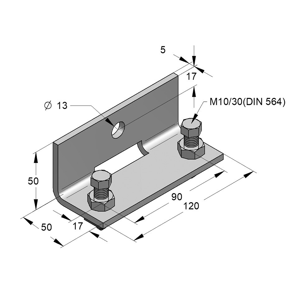 Piastra Autobloccante per Travi 45 (1pz)