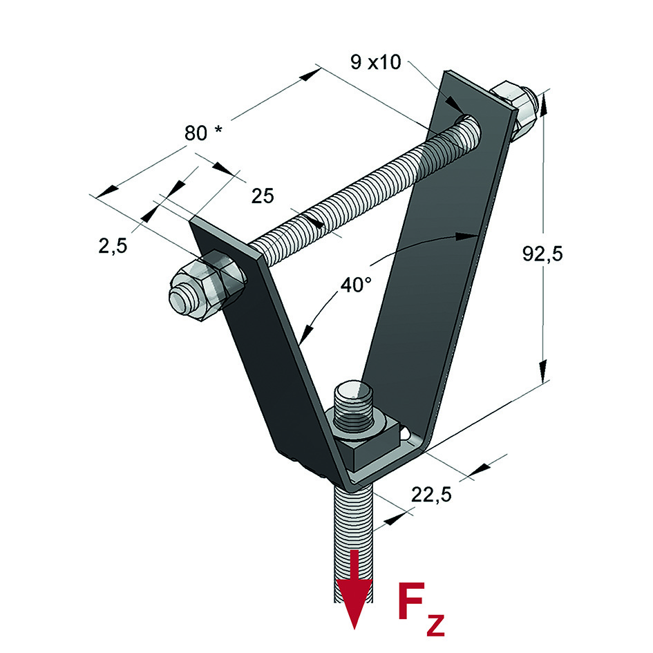 Supporto a Trapezio MU-S M12 (Conf. 100pz)